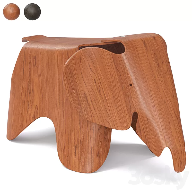 Childrens chair Eames Elephant Vitra 3D Model Free