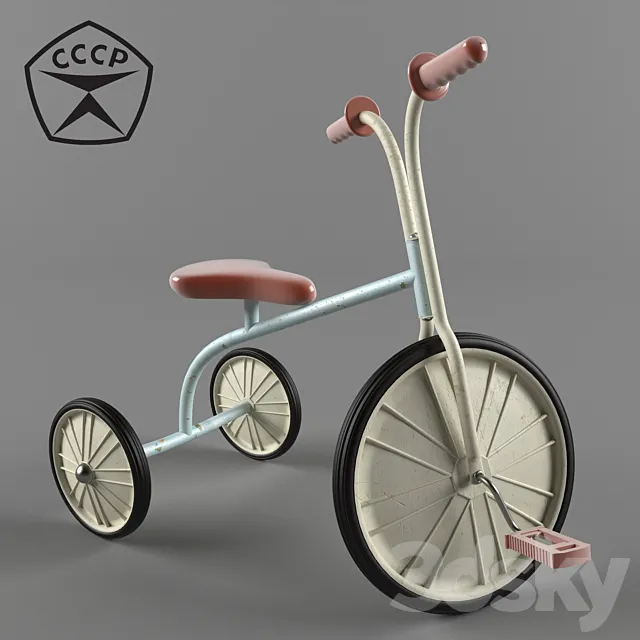 Children's classic bike 3D Model