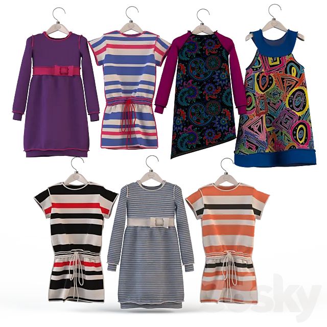 Children's clothing on the shoulders for girls Free Download