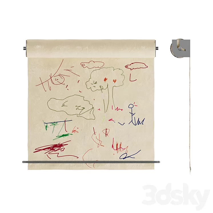Children's drawing roller 3D Model