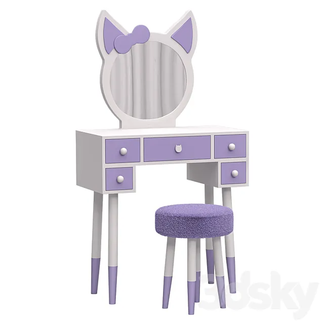 Children’s dressing table “CAT” 3D Model