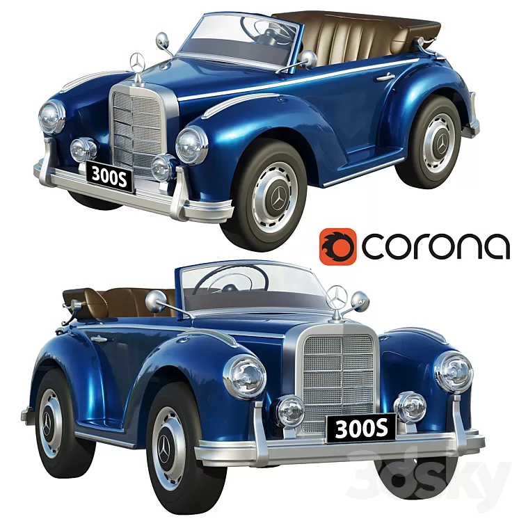 Children's electric car Mercedes-Benz 300S 3D Model