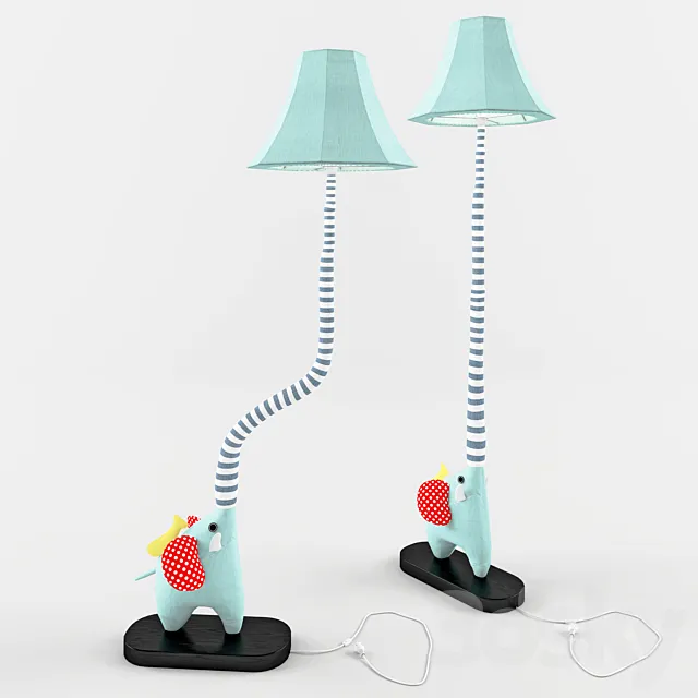 Childrens floor lamp Elephant floor lamp 3D Model