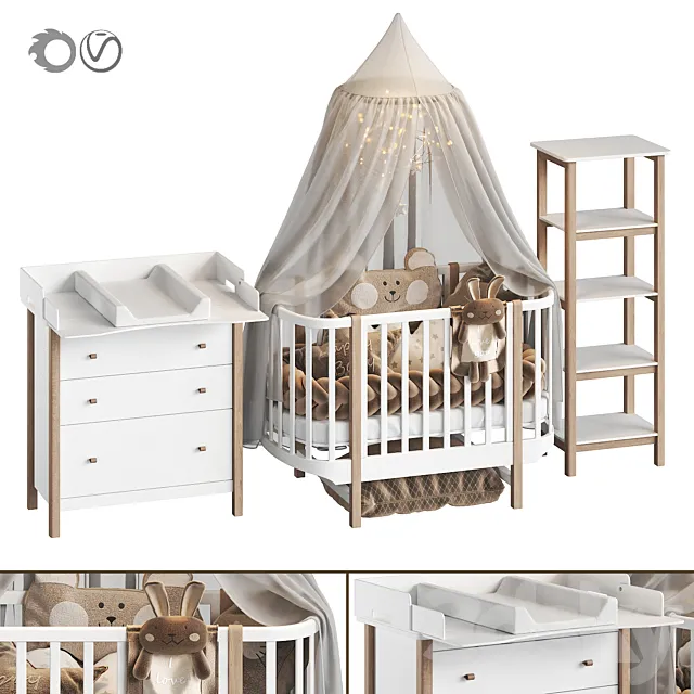 Children’s furniture Ellipse Classic series for children up to 4 years old 3D Model