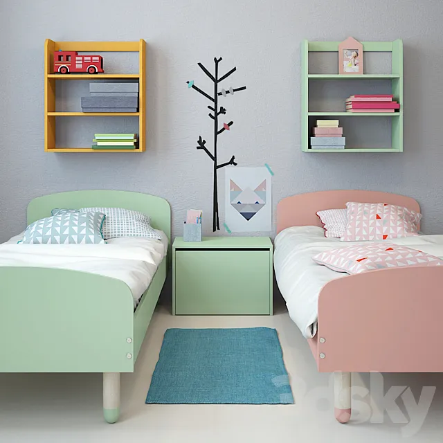 Children's furniture Flexa by Play 3D Model