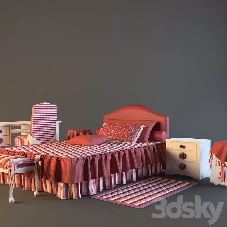 children's furniture Halley 3D Model