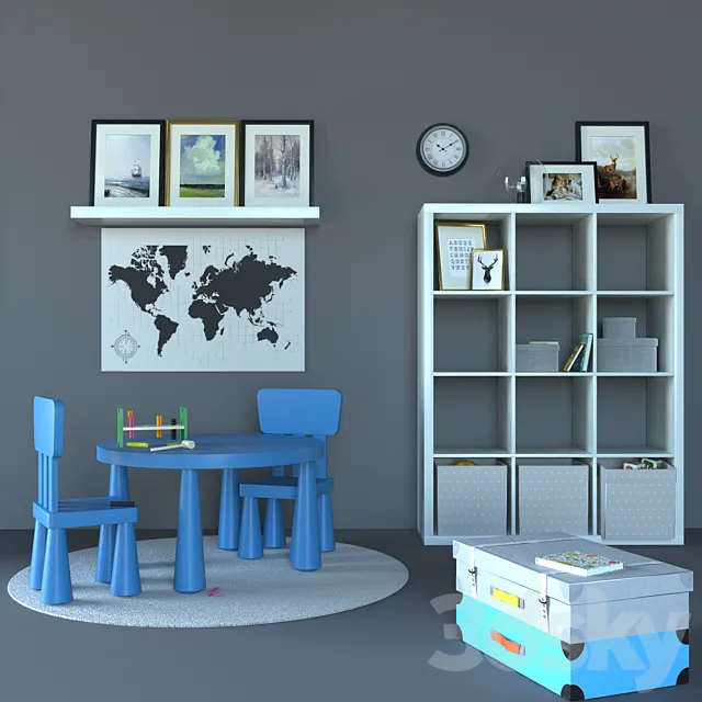 Children's furniture ikea 3D Model