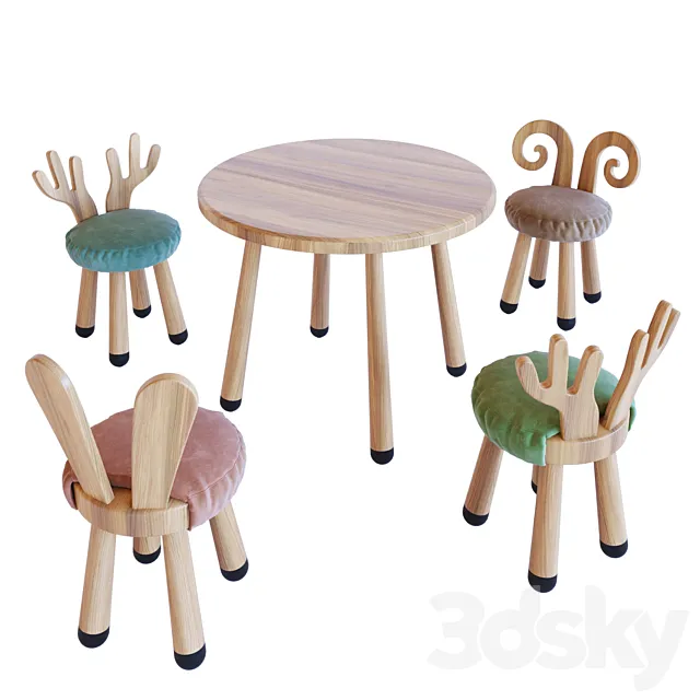 Children's furniture loona soft furniture 3D Model