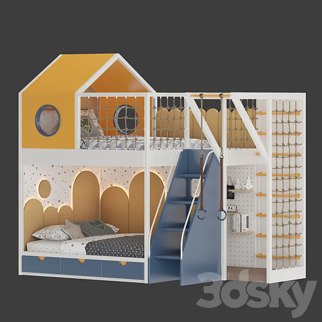 Childrens furniture set 03 3DModel