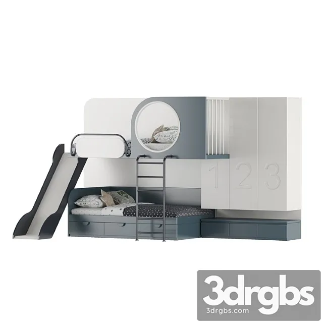 Childrens Furniture Set 06 3D Model Free