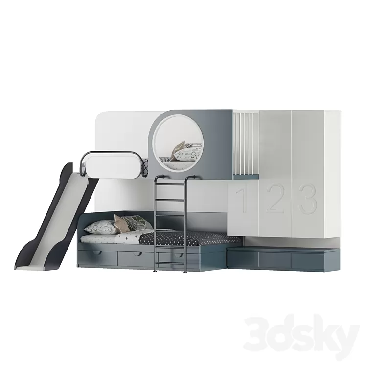 Childrens furniture set 06 3D Model