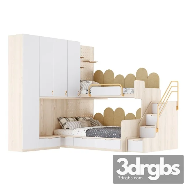 Childrens Furniture Set 33 3D Model Free