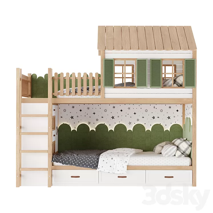 Childrens furniture set 38 3D Model Free