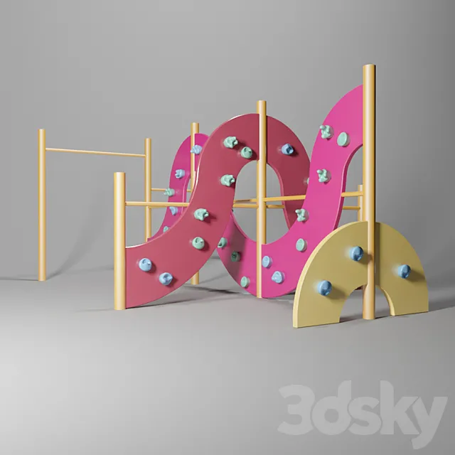 Childrens outdoor climbing wall "The Fifth Element" 3D Model