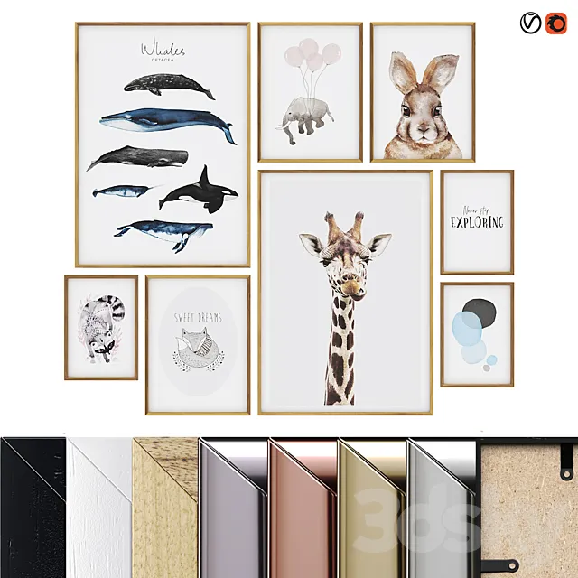 Children's paintings 3D Model