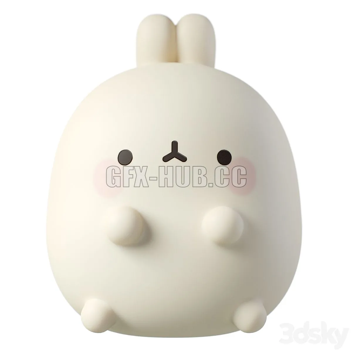Childrens plastic toy Millimages Molang 3D Model