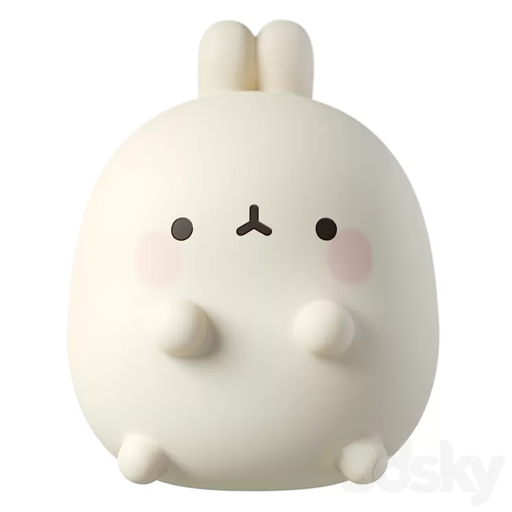 Children's plastic toy Millimages Molang 3D Model Free