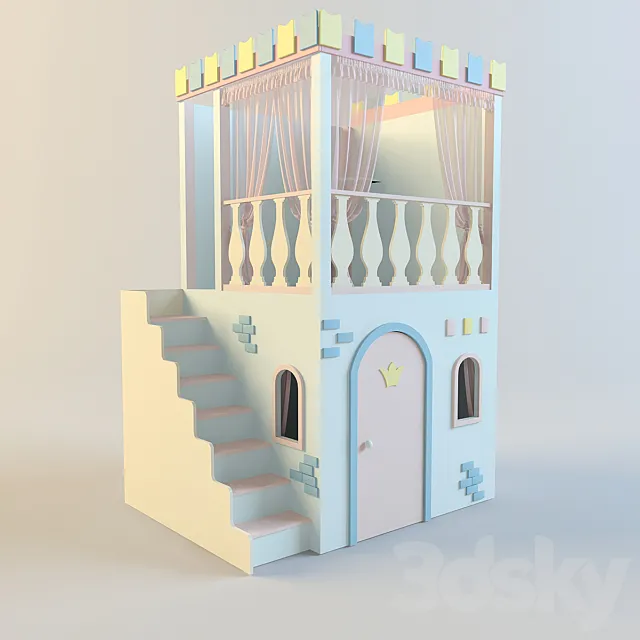 Children's play House Castle 3D Model