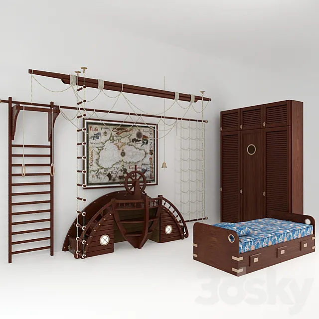 children's play in a marine style 3DModel