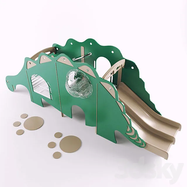 Children's Playground Dinosaur 3D Model