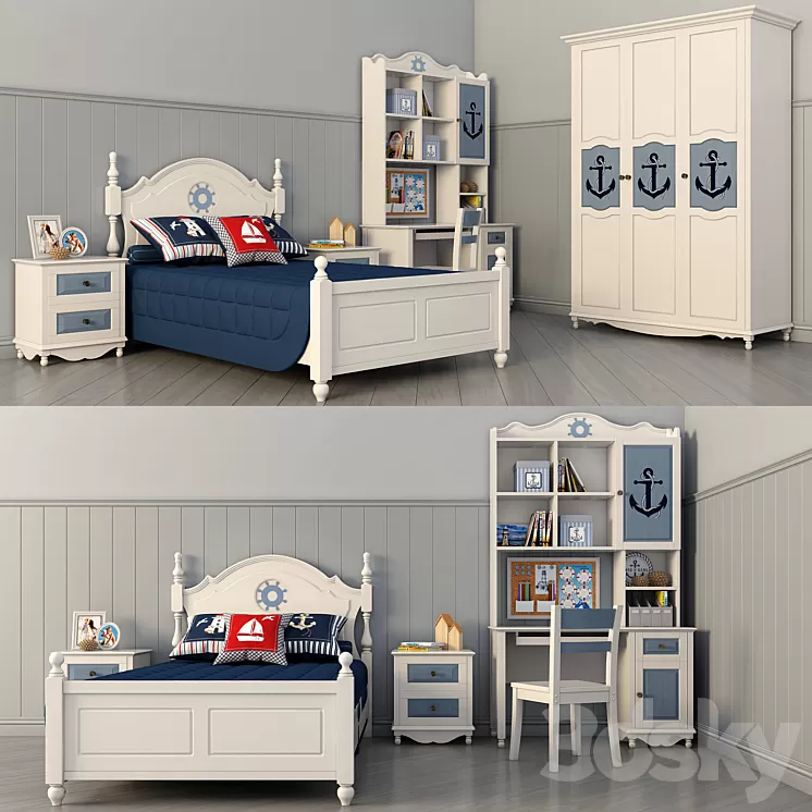 Children's room-ocean. 3D Model