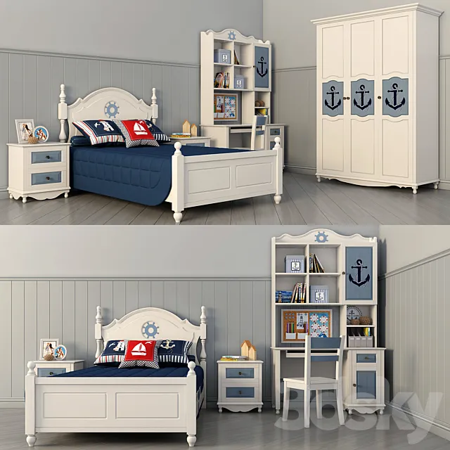 Children's room-ocean. 3DModel