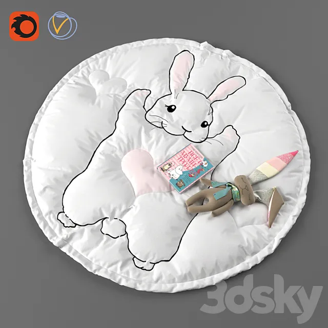 Children's rug "Bunny" 3D Model