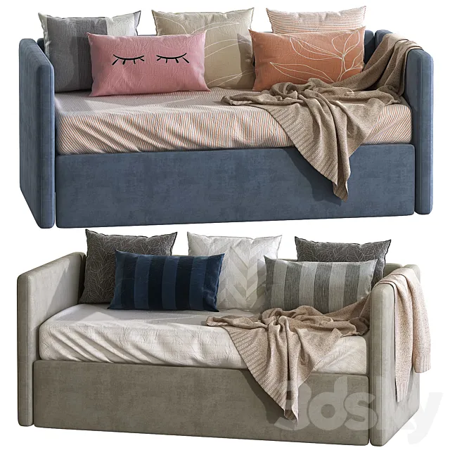 Children's sofa bed with decorative pillows 2 Free Download