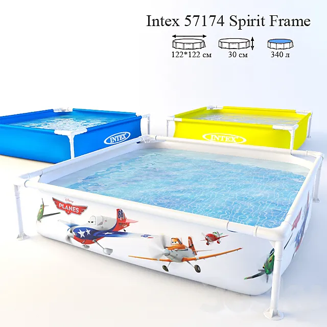 Children's swimming pool Intex 57174 Planes 3D Model