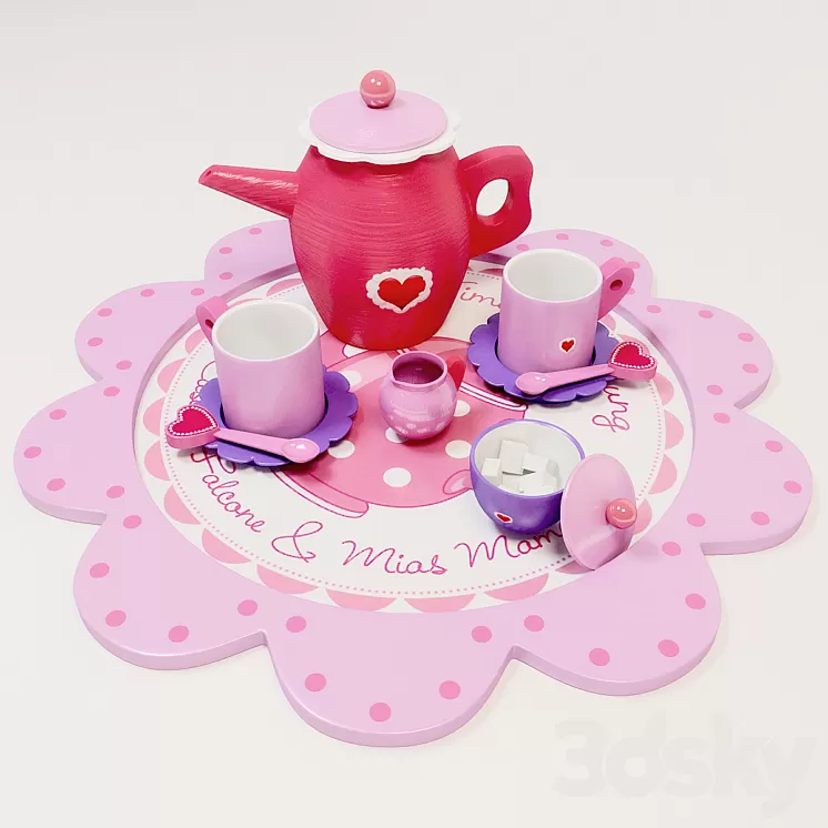 Children's tea set 3D Model