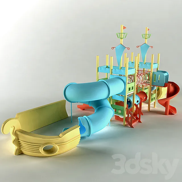 Children's Town "Ship" 3D Model