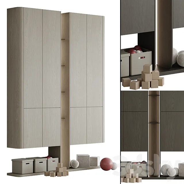 Children's wardrobe 003 3D Model