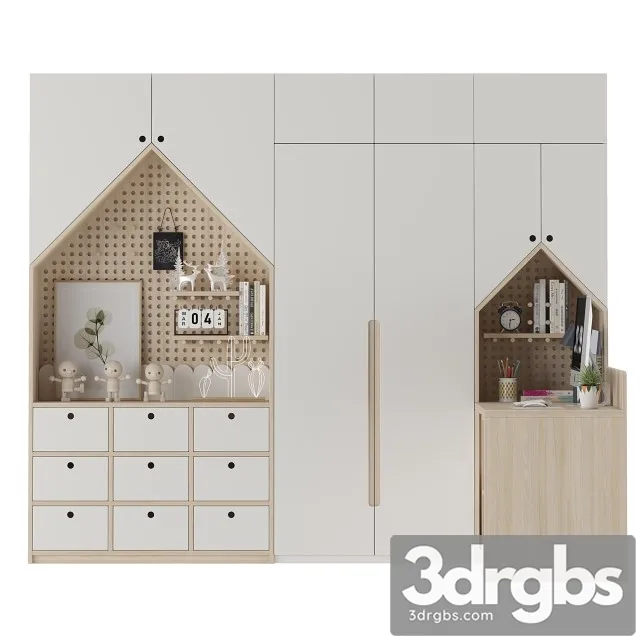 Childrens Wardrobe 07 3D Model Free