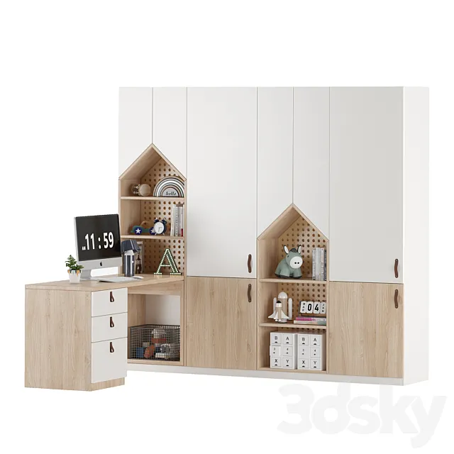 Childrens wardrobe 11 3DModel