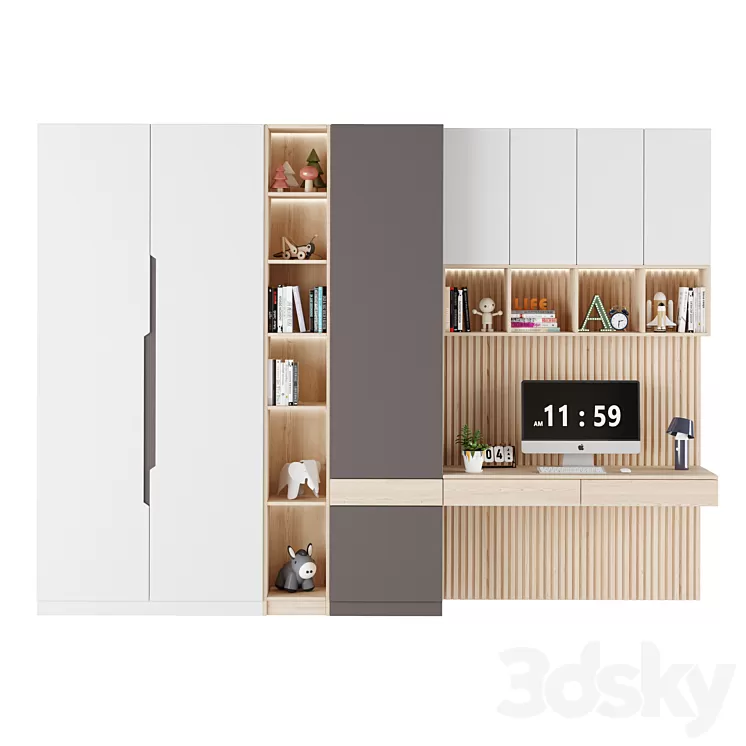 Children's wardrobe 19 3D Model Free