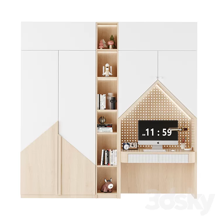 Children's wardrobe 24 3D Model Free