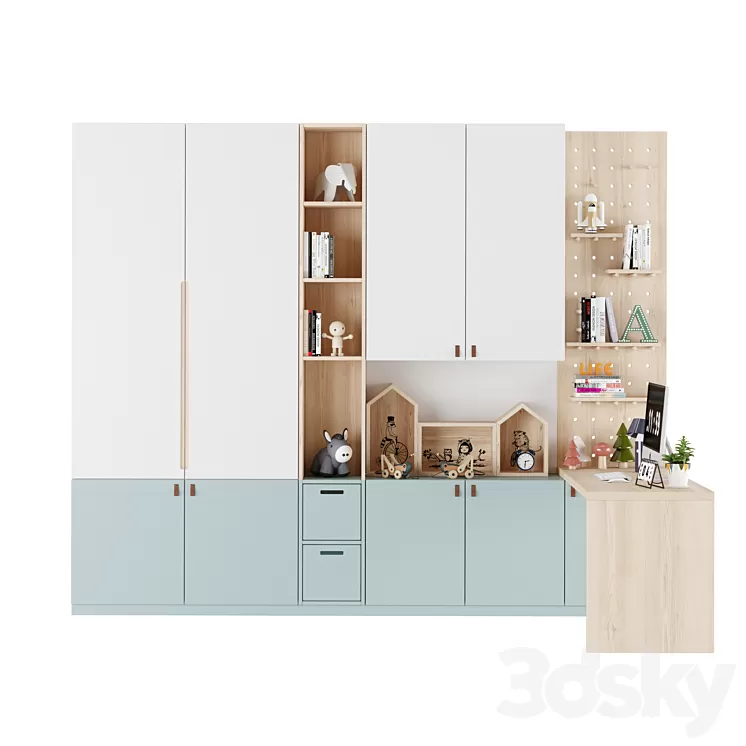 Children's wardrobe 35 3D Model Free