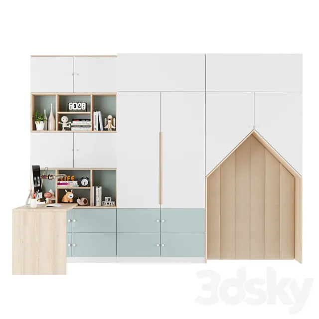 Childrens wardrobe 37 3D Model