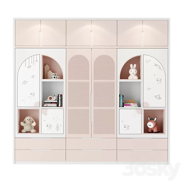 Children's wardrobe 43 3D Model Free