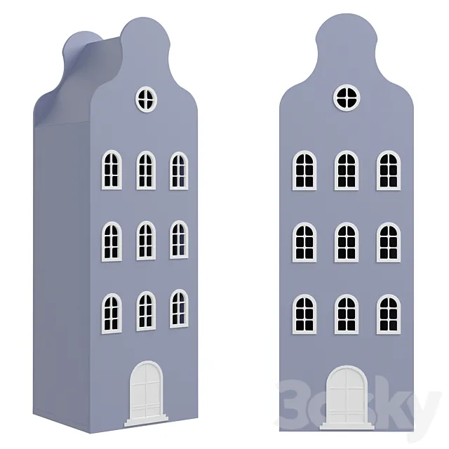 Children's wardrobe-house-2 series Amsterdam from the factory Mandarin 3DModel