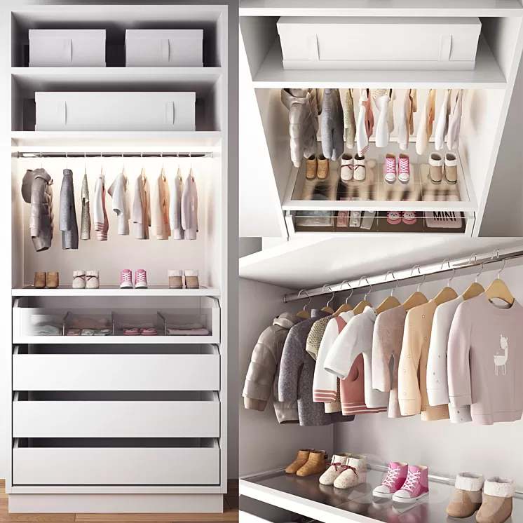 Children's wardrobe I Baby clothes 3D Model