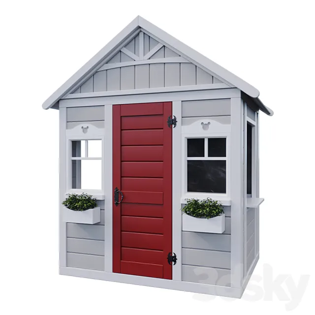 Children's wooden house of Mickey Mouse 3D Model
