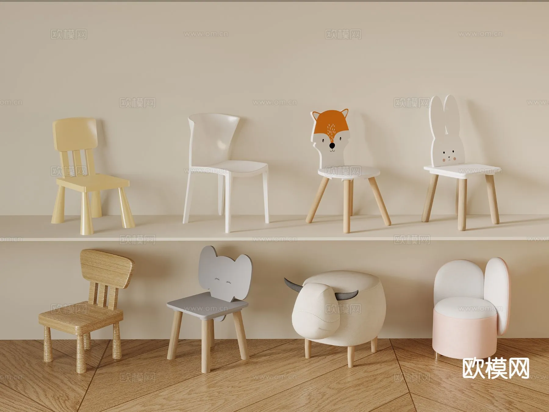 CHILDROOM 3D MODELS - 3D Model For Interior Design - 243