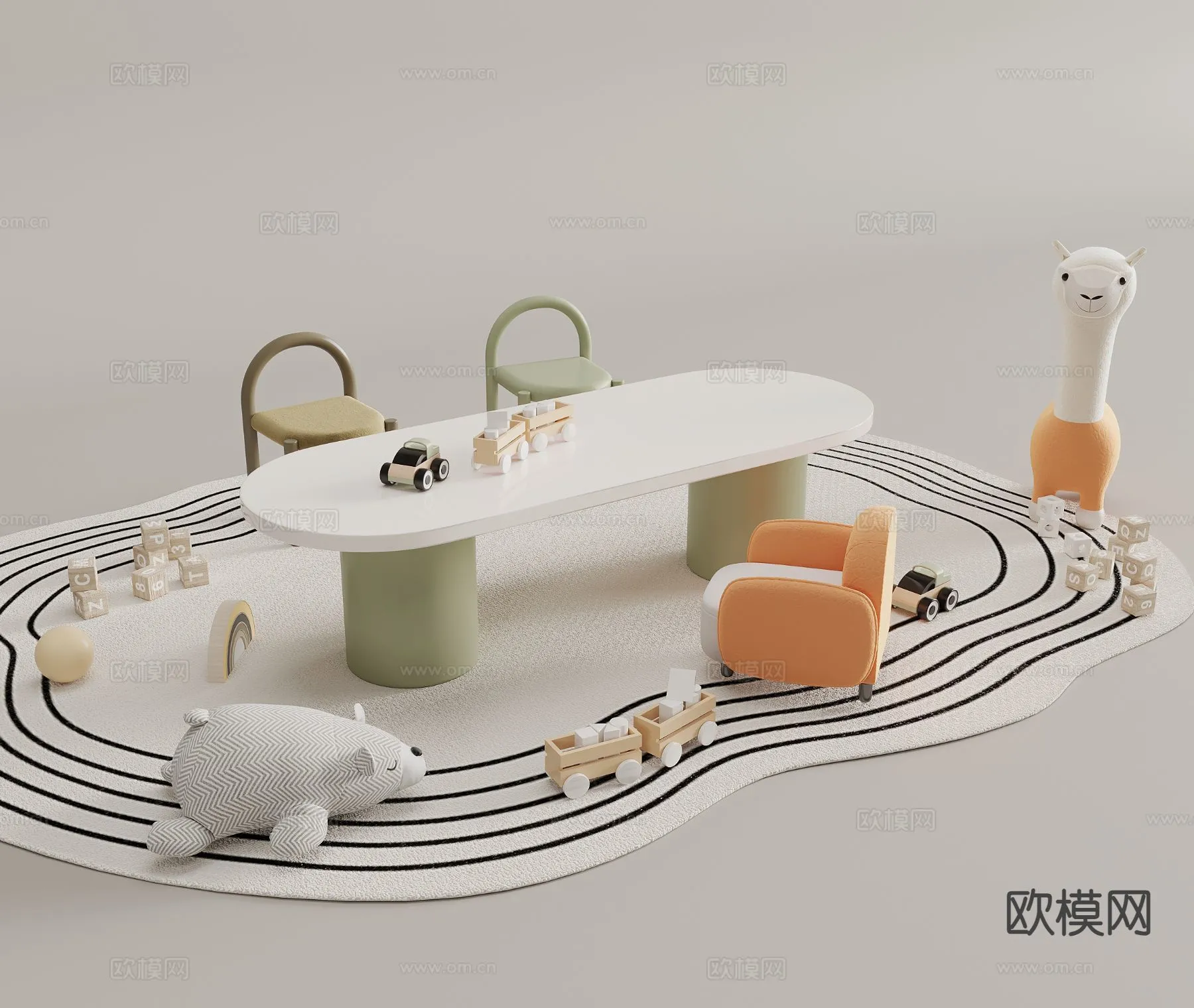 CHILDROOM 3D MODELS - 3D Model For Interior Design - 246