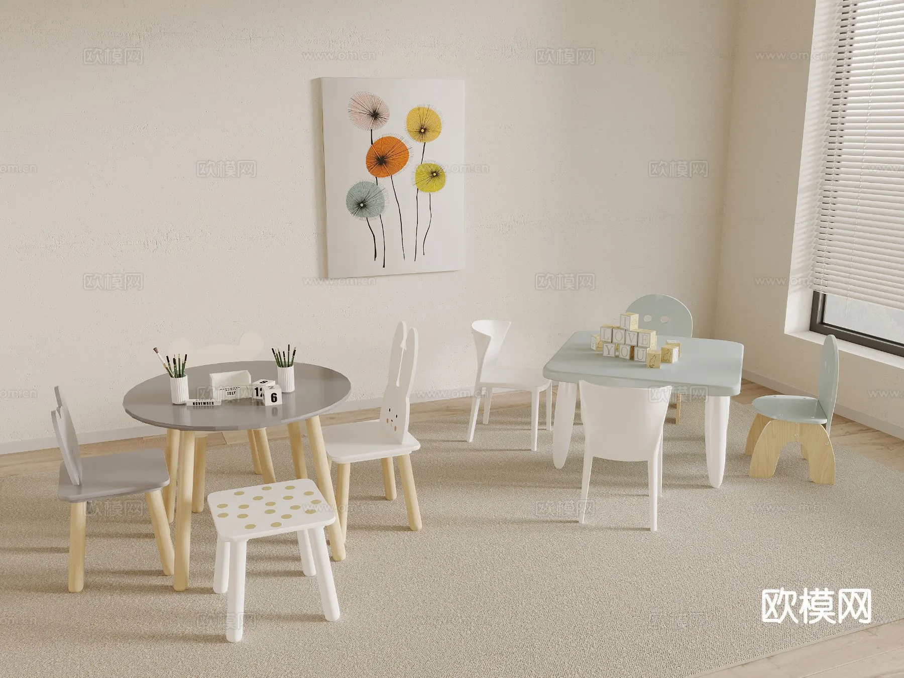 CHILDROOM 3D MODELS - 3D Model For Interior Design - 259