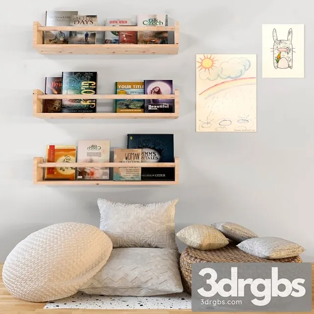 Childroom Set 341 3D Model Free
