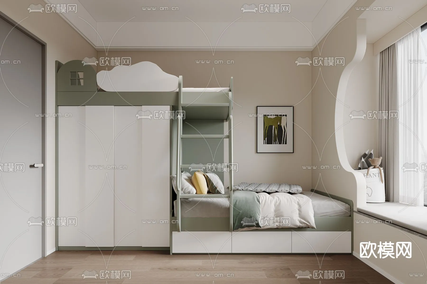 CHILDROOM SETS - CORONA - 3D MODEL - 2585