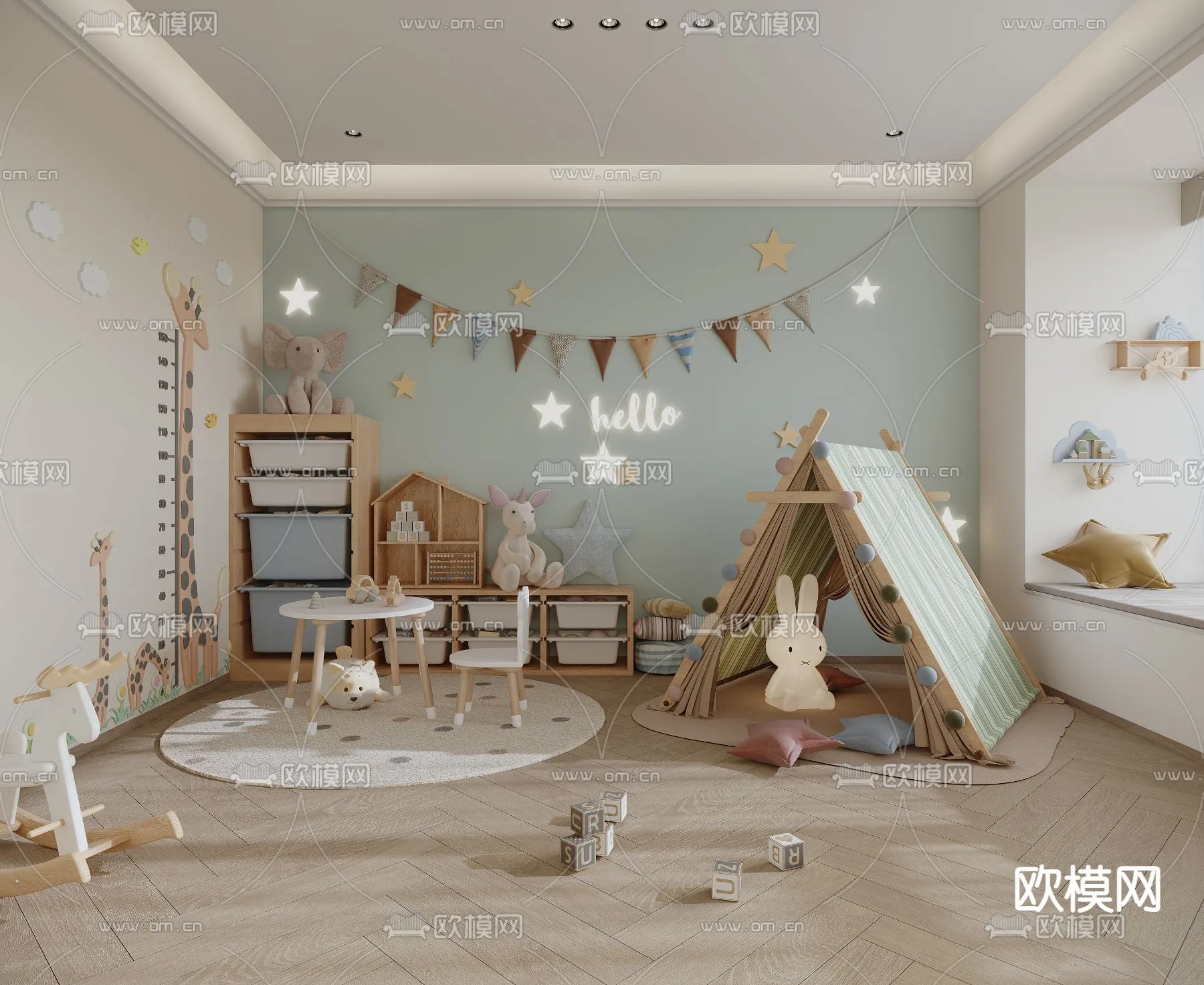 CHILDROOM SETS - CORONA - 3D MODEL - 2616