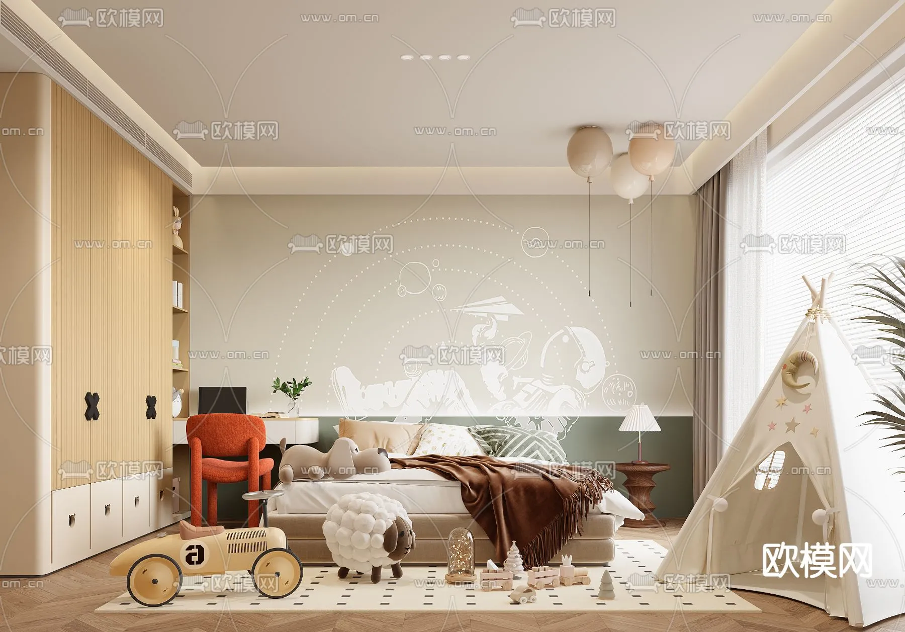 CHILDROOM SETS - CORONA - 3D MODEL - 2660