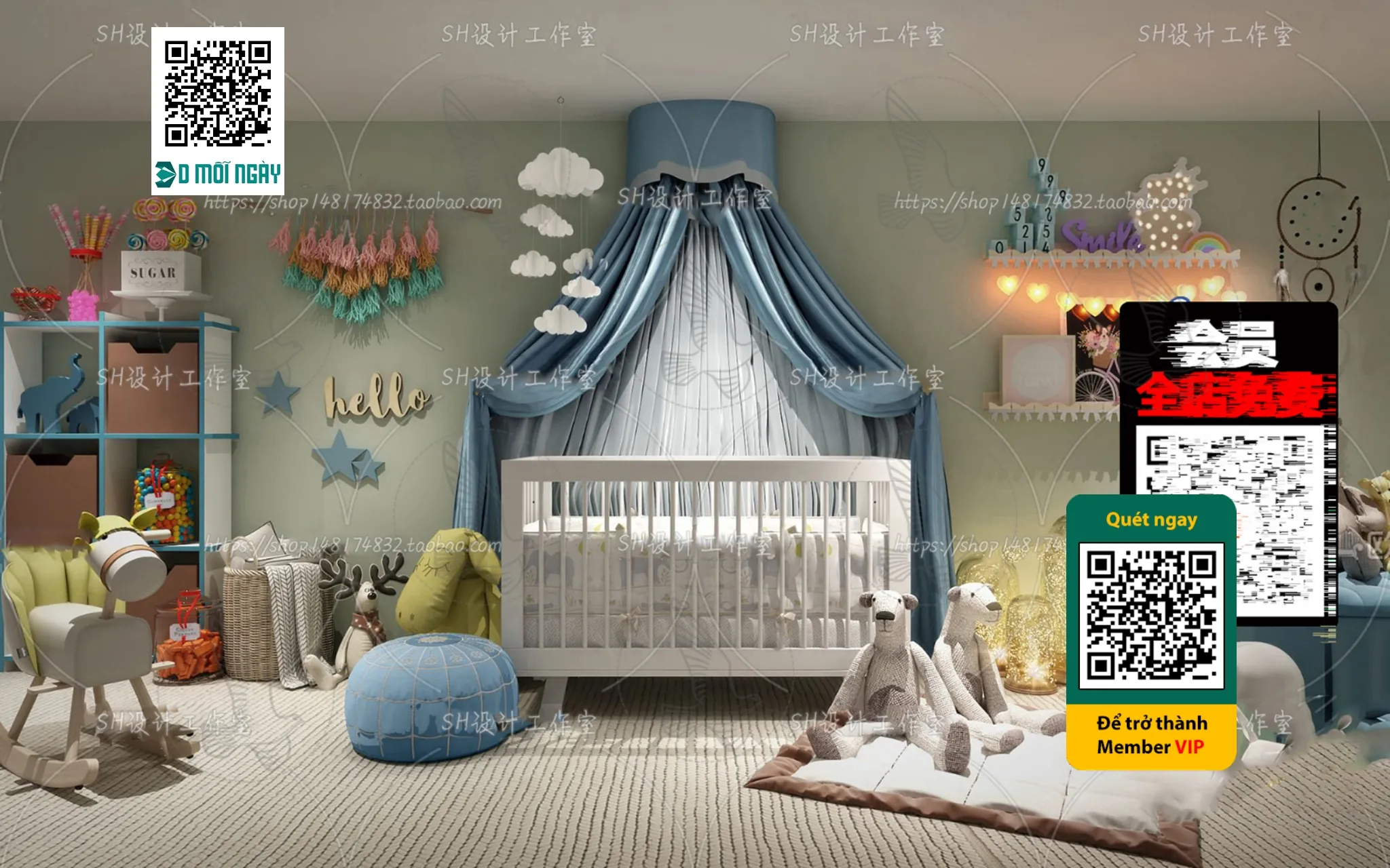 CHILDROOM SETS - VRAY / CORONA - 3D MODEL - 4686